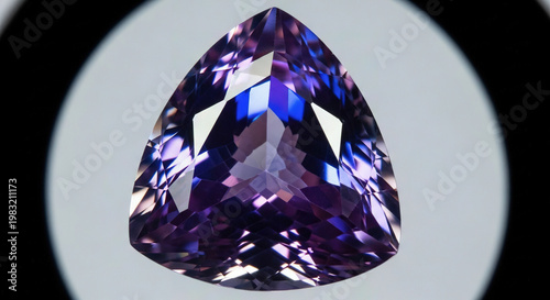 Close-up of a Cut Gemstone Showcasing Iridescent Colors