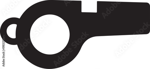 Black whistle icon, vector whistle symbol, simple whistle graphic, illustration whistle
