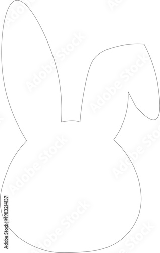 easter bunny with egg, rabbit in a circle, rabbit head silhouette