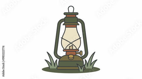 Vintage oil lantern illustration