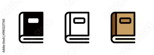 Guidebook icon, thick book icon