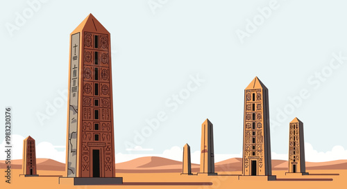 Ancient Desert Towers A Glimpse into a Lost Civilization.