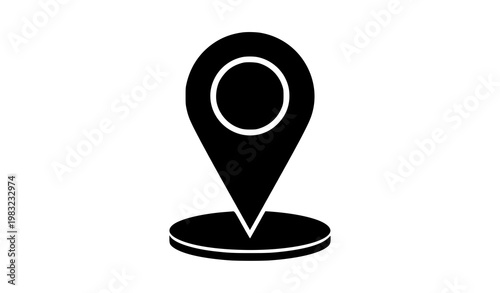 Pin de mapa silueta vector icono localización