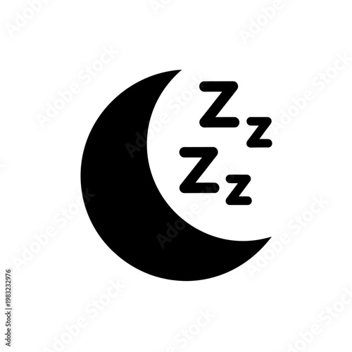 Sleep icon vector, sleep mode icon concept, good night symbol, dreaming or nap icon.