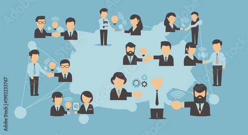 Business People Communication Teamwork Global.