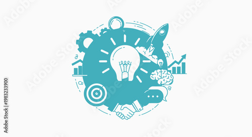 Light Bulb Idea Innovation Concept.