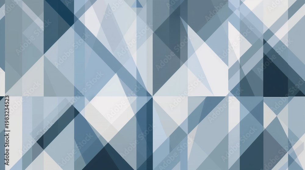 Obraz premium Abstract corporate pattern, geometric shapes, blue and gray tones.
