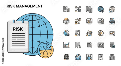 Risk management global business strategy concept