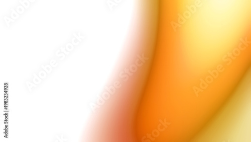 Принти на полотні Soft gradient swirl of orange and yellow light streaks on transparent background