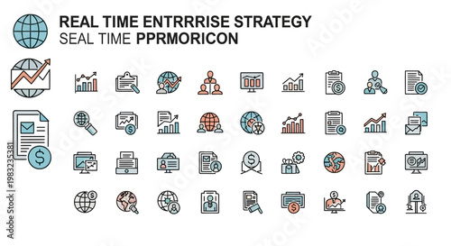 Real Time Enterprise Strategy Icons Set