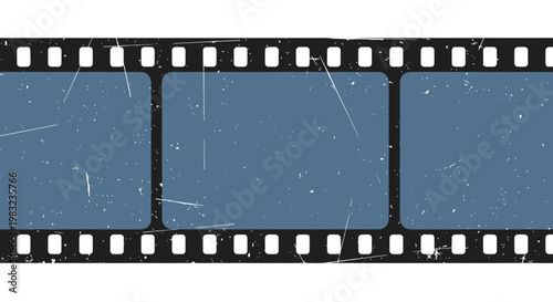 Vintage Film Strip with Scratches and Dust - Retro Cinema Reel