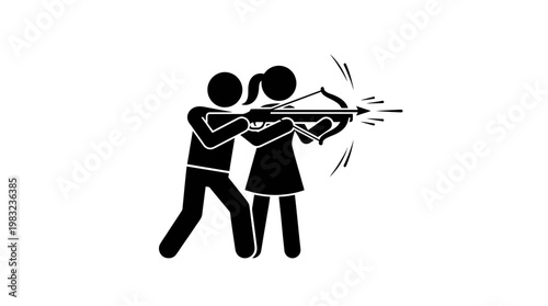 People Practicing Archery Together