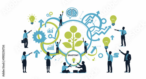 Business people with growth ideas success.