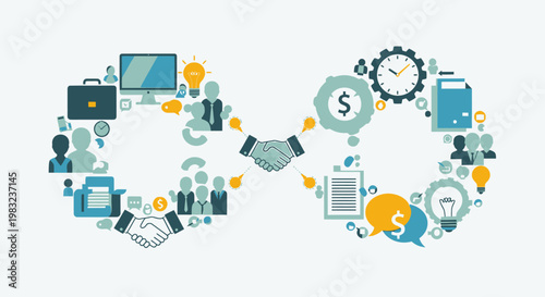 Business Finance Icons and Symbols.