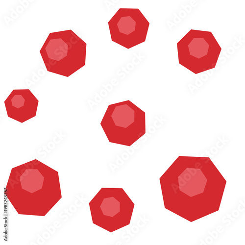 3d red cubes