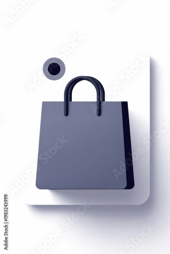 Digital Shopping Bag E-commerce Concept