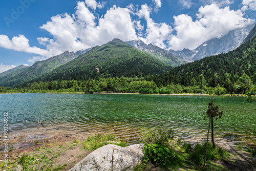 Bipenggou Scenic Area, Lixian County, Aba Tibetan and Qiang Autonomous Prefecture, Sichuan Province, China.