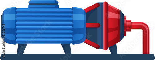 Electric motor unit connected to a centrifugal pump and piping for fluid transfer