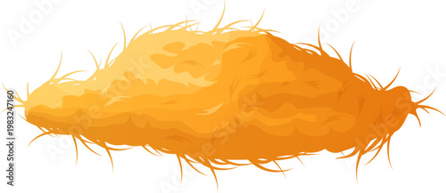 Dry hay stack providing animal feed or farm decor