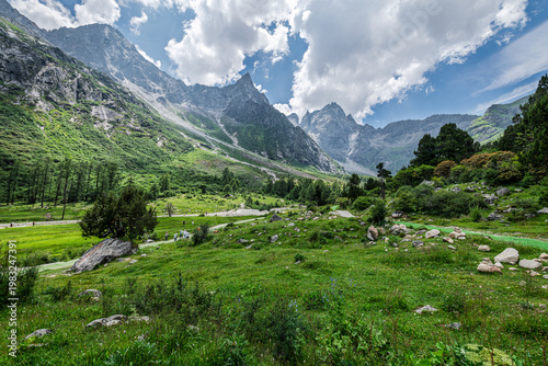 Bipenggou Scenic Area, Lixian County, Aba Tibetan and Qiang Autonomous Prefecture, Sichuan Province, China.