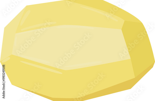 Peeled potato vegetable ready for cooking on a clean white background