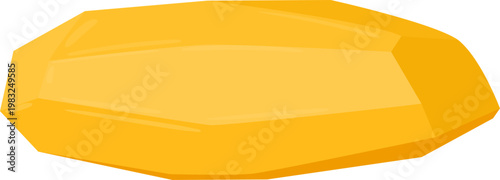 Yellow faceted gemstone illustrating a jewel or precious mineral