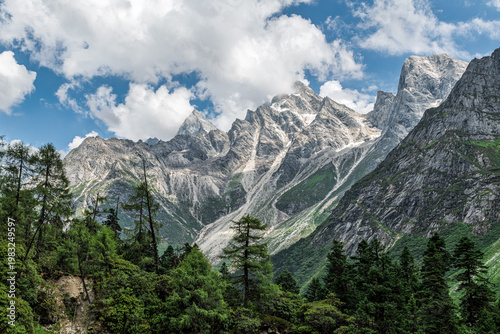 Bipenggou Scenic Area, Lixian County, Aba Tibetan and Qiang Autonomous Prefecture, Sichuan Province, China.