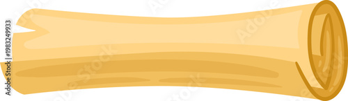 Rolled up plain parchment scroll representing ancient history, knowledge, and important messages