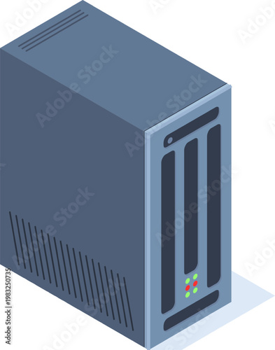 Server housing critical data and network infrastructure in a visual representation