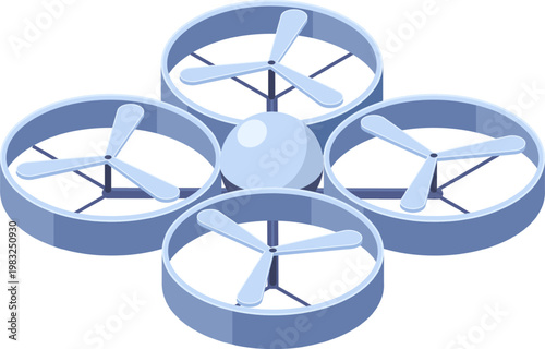 Modern drone flying representing automation, delivery, and remote control systems