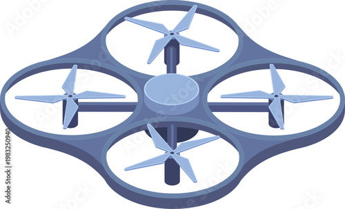 Quadcopter drone illustrating modern technology for aerial surveillance or delivery services