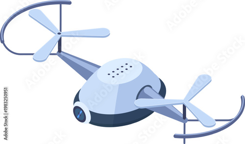Modern drone technology device providing aerial surveillance and remote control