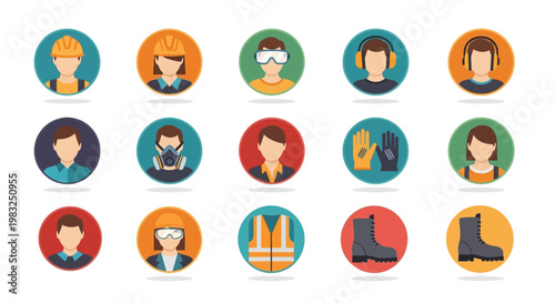 Collection of various body part icons.