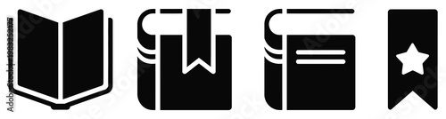 Set of minimalist black and white military rank insignia icons on transparent background