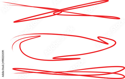 Underlines and scribbles set . Doodle vector brush Stroke . Correction scribble. Isolated paintbrush collection . Vector streak. Hand drawn underline, highlighter.
