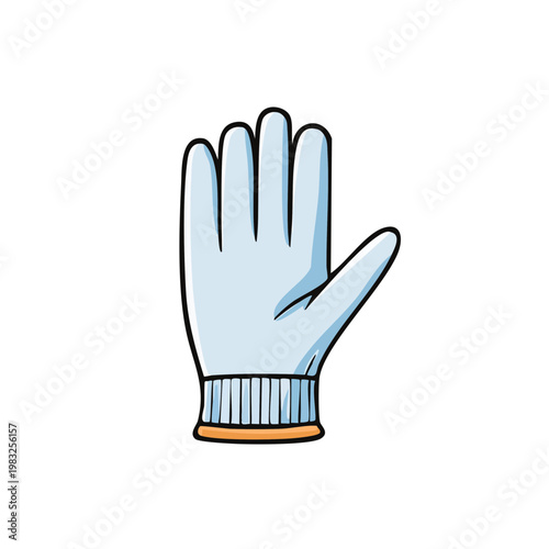 Light Blue Medical Glove Hand Protection Cleanliness Hygiene Safety Personal Protective Equipment Drawing
