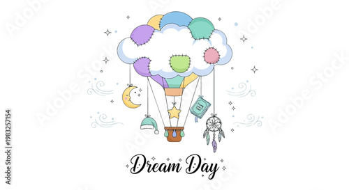 Colorful Hot Air Balloon Ride.