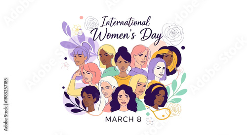 Diverse women faces International Womens Day 1.