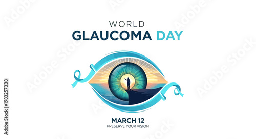 Glaucoma Awareness Eye Health Illustration.