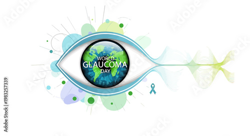 Glaucoma Awareness Eye Health Symbol.