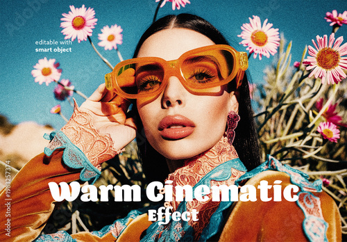 Warm Cinematic Photo Effect