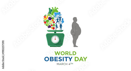 Obesity awareness campaign logo design.