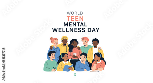 Teenagers on World Mental Wellness Day.