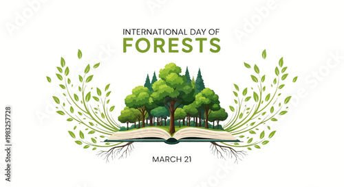 Tree Forest International Day Illustration.