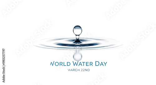 Water Droplet in Clear Liquid.