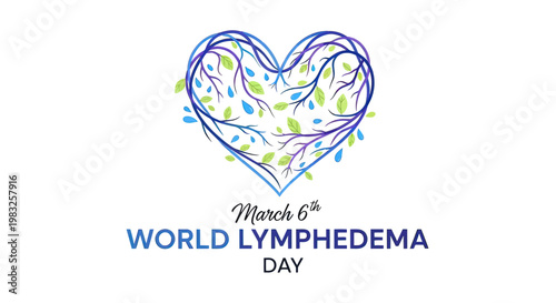 World Lymphedema Day Awareness Ribbon Symbol.
