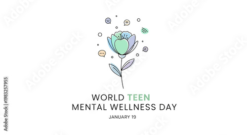 World Teen Mental Wellness Day Logo.