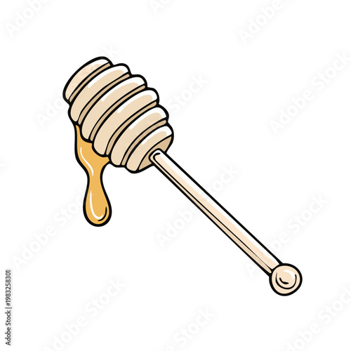 Dripping Honey Stick Tool for Sweetener and Cooking with Golden Nectar