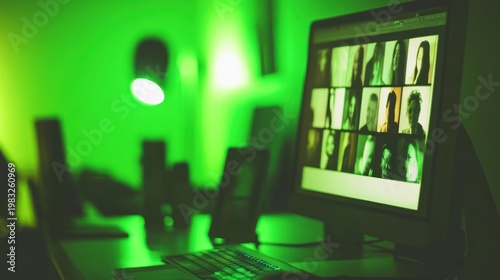 People on a video call on a computer screen