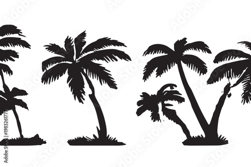 palm trees silhouettes